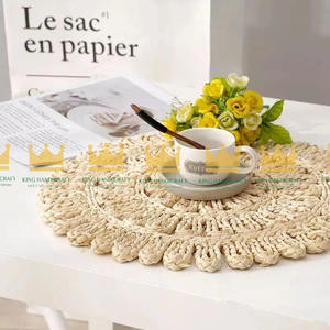 Handmade Flower Style Natural Maize <b>Table</b> Dining Placemats for Parties and Kitchenware from Vietnam - Product Image 6