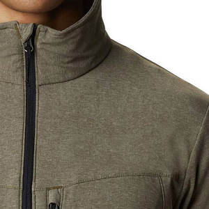 Chaqueta Softshell de invierno para hombre de diseño personalizado tela de lona de poliéster resistente al agua de alta calidad con bolsillos con cremallera nueva tendencia - Product Image 5