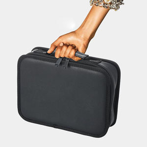 Sac de voyage en cuir pour Salon | Ciseaux de coiffure, peignes, Clips, tondeuse, étui de Salon en cuir, Logo personnalisé - Product Image 3