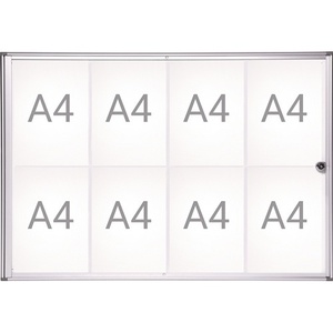 Vitrina MAUL para Uso en Interiores, 8 x A4, Esquinas Biseladas, Tamaño W930xH651mm, con Diseño Elegante - Product Image 1