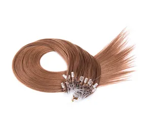 Virgin human hair easy Micro Ring/Links/Loop/Beads Hair Extensions, blonde Top Quality