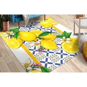Alfombra de Cocina con Diseño de Limones: Alfombra Decorativa Estampada, Fácil de Limpiar, Alfombra Suave No Tejida - Product Image 4