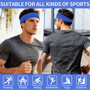 Sweat <b>Control</b> Headband Soft Elastic Headband For Fitness Sessions Lightweight Fabric Headband Comfortable <b>Grip</b> Headband - Product Image 6