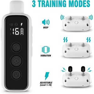 Collar de Adiestramiento Eléctrico Recargable e Impermeable Bousnic para Perros Pequeños, Medianos y Grandes con Niveles de Choque Personalizables y Control Remoto - Product Image 2