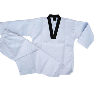 ชุดยูนิฟอร์มเทควันโด WTF คุณภาพสูง สำหรับศิลปะการต่อสู้  โลโก้สั่งทำได้ สีขาว ผลิตจากโพลีเอสเตอร์/ผ้าฝ้าย น้ำหนักเบา ระบายอากาศได้ดี - Product Image 1