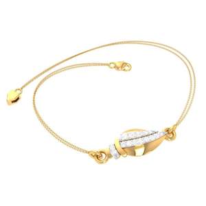 Pulsera de oro con diseño de concha divina de Ishi Diamonds, diamantes cultivados en laboratorio Premium para niñas - Product Image 2