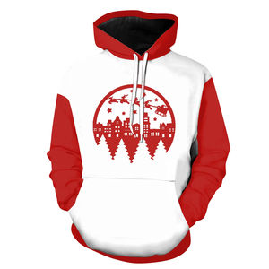 Sweat-shirts à capuche unisexes de Noël d'hiver de haute qualité, design personnalisé, pull décontracté imprimé en polaire respirant coupe-vent 100% coton - Product Image 2