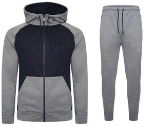 ชุดแทร็คสูทแบบมีซิปมีฮู้ดชุดวิ่ง2ชิ้นชุดออกกำลังกายโลโก้แบบกำหนดเอง - Product Image 1