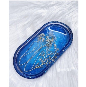 Bandeja de Resina, Elegante Adorno Decorativo para el Hogar, Bandeja para Servir Pasteles, Jugos y Alimentos, para Uso en el Hogar y Hoteles - Product Image 2