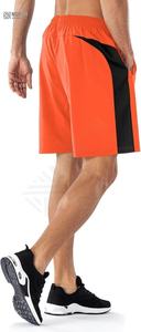 กางเกงขาสั้นออกกำลังกายสำหรับผู้ชายแห้งเร็วกางเกงออกกำลังกายเอวยางยืดลำลองวิ่งโลโก้สีพื้นใหม่สำหรับฤดูร้อน - Product Image 3