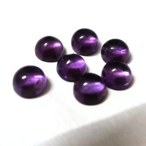 Cabujón de amatista Africana redonda Natural de 8mm, piedra de cristal suelta para fabricación de joyas, certificado IGI - Product Image 6