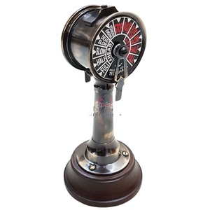 เครื่องยนต์เรือโบราณโทรเลขย้อนยุคการเดินเรือทองเหลือง & ไม้ของสะสม - Product Image 1