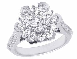 Fleur Design Nouveau S925 Argent Moissanite Diamant Fiançailles De Mariage Tendance Bague D'éternité Pour Les Femmes Bijoux - Product Image 1