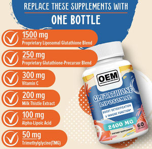 Biodisponibilité maximale Glutathion liposomal Softgels 1500mg Boost Détoxification et fonction immunitaire - Product Image 4