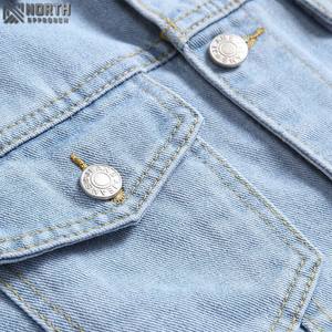 Vestes en cuir véritable-Design de bombardier personnalisé Winter Flight Pilot's Oem Denim Finished Casual Formal Men's Jackets - Product Image 4