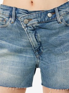 กางเกงขาสั้นผ้ายีนส์เอวกลางสำหรับผู้หญิงกางเกงขาสั้นเอวต่ำแบบสั่งตัดสำหรับฤดูร้อน - Product Image 2