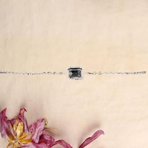 สร้อยข้อมือเพชร0.52 CT Lab ปลูก14K สีขาวทองมรกตตัด VVS ชัดเจน Minimalist 7นิ้วโซ่เครื่องประดับชั้นดี - Product Image 6