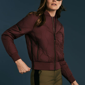 Chaqueta Bomber de Invierno para Mujer a la Moda con Bordado Personalizado, Aislamiento Grueso, Corte Moderno y Soporte Profesional de Marca Privada - Product Image 2