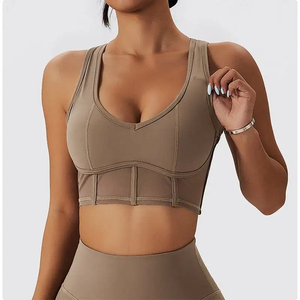 Precio al por mayor: Sujetador deportivo de yoga para mujer, ecológico, de secado rápido, sin costuras, soporte medio, personalizado, novedades, más vendido, en oferta. - Product Image 5