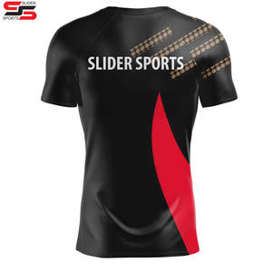 Sublimation Printed Spandex Bjj Quick-dry Men Compression Shirt Top Short Sleeve Sports Baselayer Running Dry Rash Guard - Product Image 2