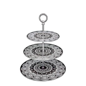 3 Tier Round Eco-Friendly Metal Cake Stand Display Buffet Serving Tray Platter <b>Rack</b> for Cupcake Dessert Fruit Party Cake Tools - Product Image 1