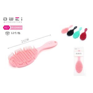 แปรงหวีผมหลากสีทรงกลวงหวีใส่สบายสำหรับจัดแต่งทรงผม - Product Image 1