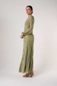 Robe de soirée brodée de perles et de sequins avec des perles Dana, longueur au sol, pour les soirées - Product Image 6