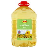 Huile de tournesol fractionnée comestible, déodorée, raffinée, 100% pure, biologique, en gros, 5L, huile de cuisson de haute qualité dans une bouteille en verre