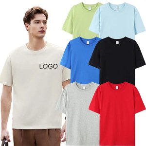 Venta al por mayor de camisetas lisas en blanco Personaliza la impresión de tu logotipo camiseta de talla grande para hombres 100% algodón adulto camiseta lisa - Product Image 5