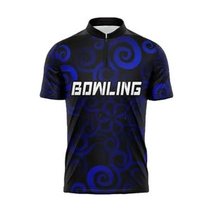 Camiseta de bolos para adultos cómoda personalizada para jóvenes y hombres, diseño de impresión por sublimación, camisas de bolos para jóvenes OEM - Product Image 4