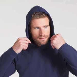 Sweat à capuche pour homme en molleton de coton épais, coupe classique, avec poche, cordon de serrage, logo personnalisé brodé et imprimé, vente en gros - Product Image 2