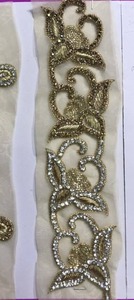 Tissu de dentelle de broderie de luxe de bonne qualité pour la couture de mariage ou la dentelle décorative élégante disponible au meilleur prix - Product Image 2