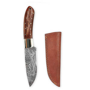 มีดสกินเนอร์เหล็กดามัสกัสใช้กลางแจ้งสร้างขึ้นโดยผู้ผลิตที่มีฝีมือสำหรับการถลกหนังที่น่าเชื่อถือมีดดามัสกัส - Product Image 6