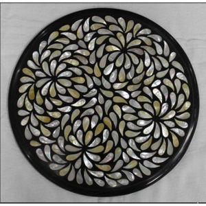 Handmade <b>chocolate</b> serving tray made up of bone inlay serving tray table top <b>Ramadan</b> food serving tray in reasonable price - Product Image 5