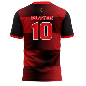 Ensemble de maillots de football personnalisés pour hommes, uniforme de football rouge et noir, kit d'équipe respirant, t-shirt de sport à séchage rapide, shorts, chaussettes, vêtements d'entraînement - Product Image 5