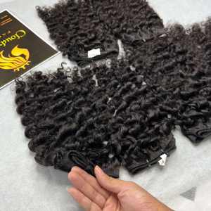 Proveedor superior al por mayor barato Natural 100% Virgen Remy vietnamita birmano rizado trama pelo, extensiones de cabello humano - Product Image 4