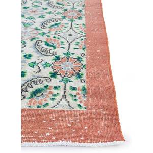 พรมขนสัตว์ถักมือลายดอกไม้สีแดงส้ม รุ่น Pae-2670 ขนาดใหญ่ สไตล์วินเทจ สำหรับห้องนั่งเล่น ห้องโถง ห้องนอนวัยรุ่น รูปทรงสี่เหลี่ยมผืนผ้า - Product Image 4