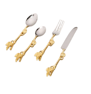 Couverts faits à la main en acier plaqué argent cuillère fourchette couverts maison hôtel et restaurant couverts fabriqués en inde - Product Image 3