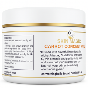 Crema Corporal Blanqueadora e Iluminadora Skin Magic Carrot Concentrate 250ml - Aclaramiento Intenso y Rejuvenecimiento de la Piel - Product Image 3