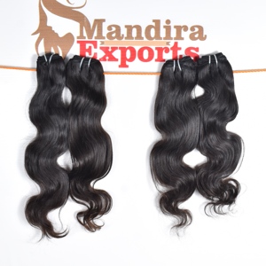 Extensiones de Cabello Humano Indio Virgen 100% Natural, Paquetes de Cabello Humano de Templo sin Procesar, Ondulado, de la Mejor Calidad - Product Image 1