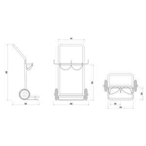 White 14-Litre Two-Seater Steel Gas Cylinder Holder for Nitrogen & Oxygen Low Pressure 2-<b>3kg</b> <b>Weight</b> - Product Image 2