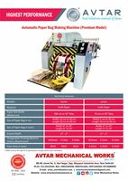 Nuova Macchina per la Produzione di Sacchetti in Carta Kraft ad Alta Capacità Certificata CE 300-400 pezzi/min 1 Anno di Garanzia Avtar Mechanical