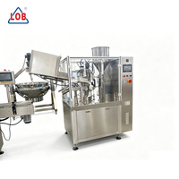 Machine de remplissage et de scellage à chauffage interne à tête unique LOB IHF-05-1, niveau de sécurité élevé, adaptée aux cosmétiques, au fromage, etc.