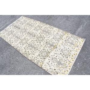 พรมวินเทจ ขนาด 3.37x6.9 ฟุต พรมตกแต่ง สีขาวดำ ทำจากขนสัตว์ - Product Image 2