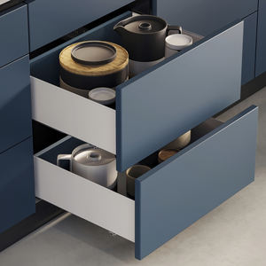 Emuca Simplex 25kg cassetto esterno in acciaio verniciato bianco 159mm altezza 440mm profondità - Product Image 3