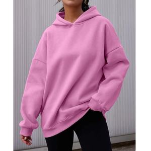 OEM/ODM Pull à capuche unisexe Street Style Regular Fit Kangaroo Pocket Drop Shoulder Thick Warm Fleece Sweatshirts - Product Image 4
