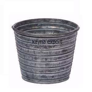 Nouvelle jardinière décorative pour jardin intérieur, écologique, en métal, artisanale, de forme ronde, pour la décoration du sol. - Product Image 6