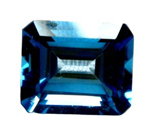 พลอยบุษราคัมเหลี่ยมเพชรพลอยพลอยหลวมสีฟ้าเจียระไนแบบ100% ตามต้องการ - Product Image 2