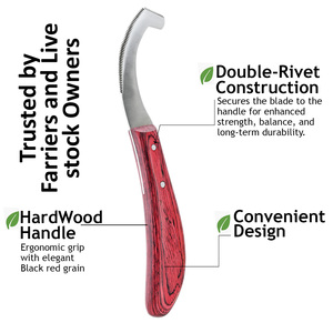 อุปกรณ์ที่ดีที่สุดที่สุดมีดบอทใช้ในการดูแลกีบไข่มีดหั่นไข่ที่มีน้ำหนักเบาด้ามจับกันลื่นสีแดง - Product Image 3