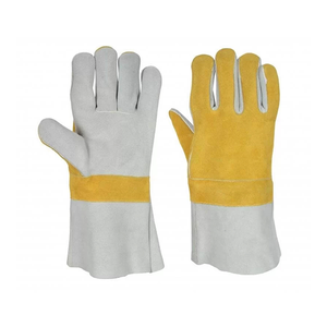 Guantes de cuero de construcción de corte Guantes de trabajo de cuero Soldadura Cuero de grano de vaca Soldadura Trabajo Seguridad Guantes protectores de manos - Product Image 3